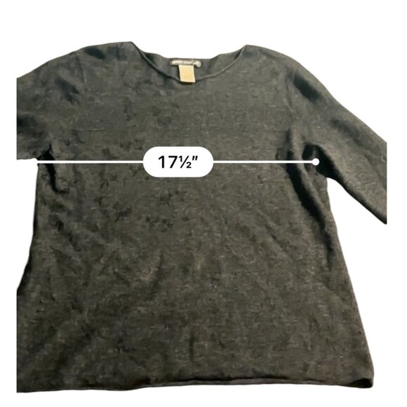 HORNY TOAD Women's LambswoolAngora/Cashmere (L) Crewneck Sweater leaf design - Picture 8 of 9